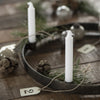 Simple Brass Candle Holder Wreath for Thin Taper Candles