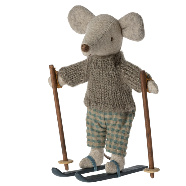 Maileg Winter Mouse with Ski Set, Big Brother