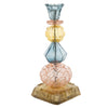 Recycled Glass Candlestick - H 23cm - Multi-Coloured