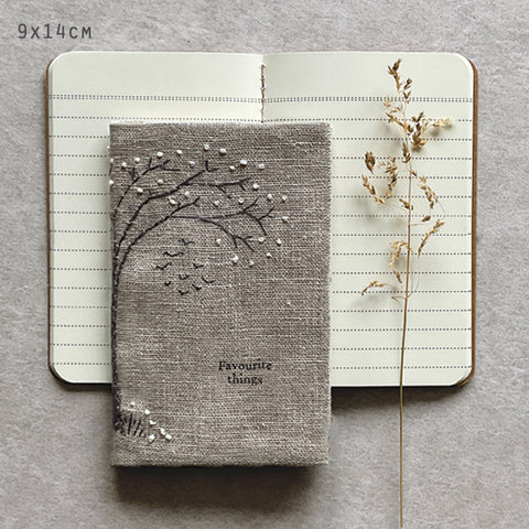 Small Linen Notebook - Favourite Things