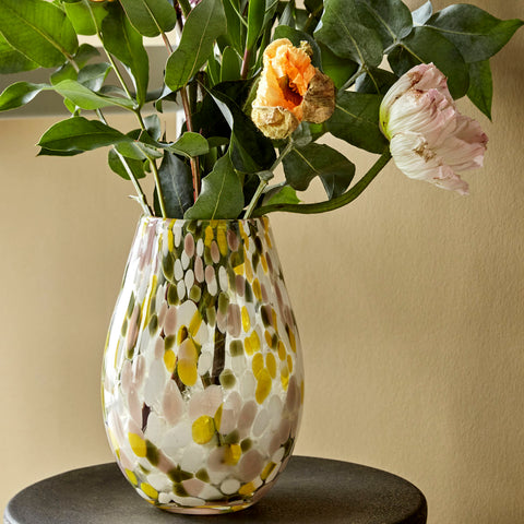 Handmade Speckled Glass Vase&nbsp;