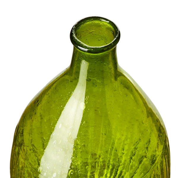 Colourful Recycled Glass Vase Green