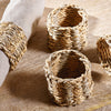 Woven Seagrass Napkin Rings - Set of Four