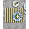 Handmade Bamboo and Cotton Placemat - Green and Natural - Set of 4