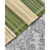 Handmade Bamboo and Cotton Placemat - Green and Natural - Set of 4