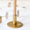 Simple Gold Taper Candle Holder