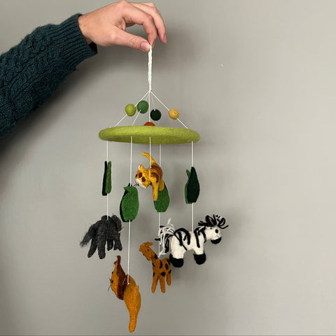 Handmade Felt Safari Mobile - Fairtrade