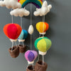 Handmade Felt Hot Air Balloon Mobile - Fairtrade