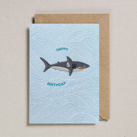 Iron On Patch Card - Shark