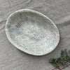 Wonki Ware Large Pebble Oval Platter - Duck Egg Lace
