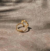 Gold Plated Etched Circle Ring