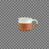 Dipped White Glaze Ribbed Terracotta Espresso Mug