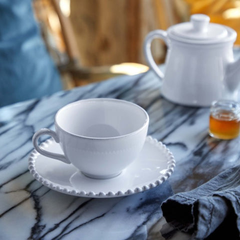 Pearl Tea Cup and Saucer - Costa Nova