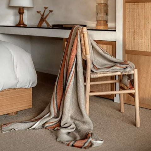 Tabitha Linen Throw Brick