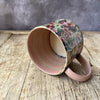 Small Handmade Ceramic Mug by Virginia Graham - Floral with Stripes