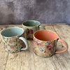 Small Handmade Ceramic Mug by Virginia Graham - Floral with Spots