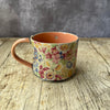 Small Handmade Ceramic Mug by Virginia Graham - Floral with Spots