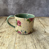 Small Handmade Ceramic Mug by Virginia Graham - Floral with Spots