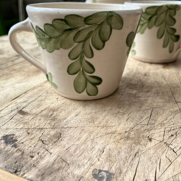 Wonki Ware Fluted Mug - Vine - Dark Green