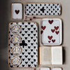 Enamelled Heart Playing Card Tray - Small - Boncoeurs