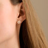 Ocean Bloom Pearl Stud Earrings - Silver - Pernille Corydon