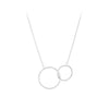 Double Twisted Circles Necklace - Silver - Pernille Corydon
