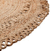 180cm diameter round handwoven jute rug