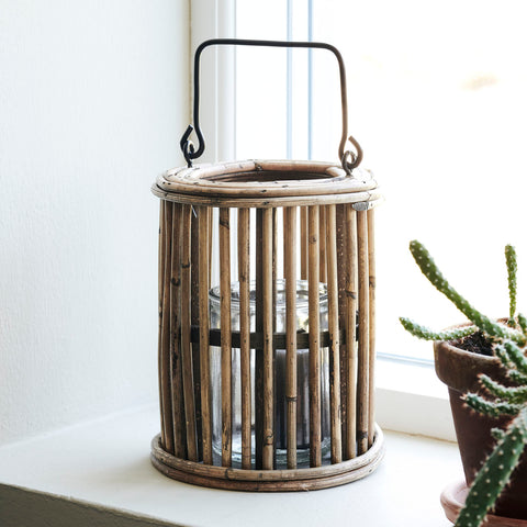 Small Rattan Lantern for candle or tealight