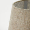 Sculptural Table Lamp with Linen Shade - Oatmeal