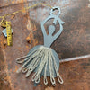 Hanging Zinc Ballerina with Beaded Skirt - Walther & Co