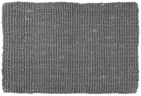taupe grey jute door mat with non slip rubber backing