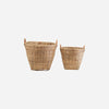 Set of Two Bamboo Storage Baskets