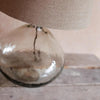 Bulbous Hand Blown Glass Lamp with Optional Jute Shade - Greige - Home & Garden - Chiswick, London W4 