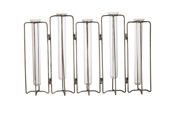 Test Tube Vases on Iron Stand - Three Styles - Greige - Home & Garden - Chiswick, London W4 