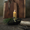 Dark Rust Candle Storage Box with Candle Holder