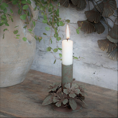 Metal Flower Candle Holder for Mini Dinner Candle