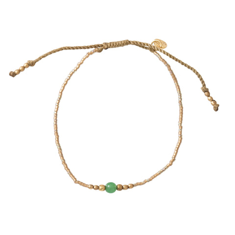 Iris Aventurine Gold Bracelet - A Beautiful Story