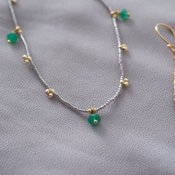 Aware Aventurine Gold Coloured Necklace - A Beautiful Story