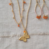 Paradise Carnelian Butterfly Gold Coloured Necklace - A Beautiful Story