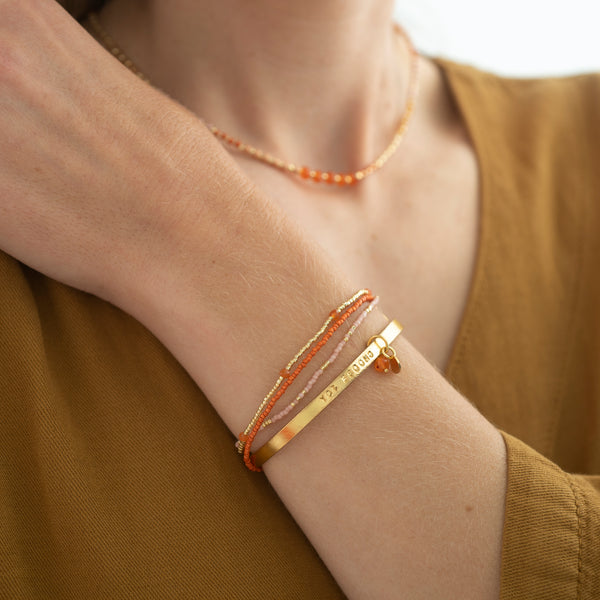 Welcome Carnelian Gold Bracelet A Beautiful Story