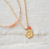 Fantasy Carnelian Poppy Gold Coloured Necklace - A Beautiful Story