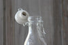 Clear Glass Bottle with Ceramic Swing Top Stopper - Greige - Home & Garden - Chiswick, London W4 