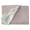Cotton and Faux Natural Sheepskin Throw - Mushroom Pink or Soft Grey