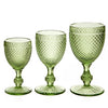 Diamond Wine Glass Large Green made in Portugal