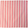 Cotton Napkin - Pink Leaf Stripe - Set of Four