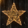 star shaped wreath LED lights copper wire