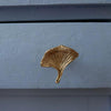recycled brass ginkgo leaf knob