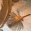 gold paper feather decorations