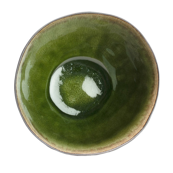 Crackle Stoneware Series - Four Soup/Cereal/Nibble Bowls - Grey, Pink or Green
