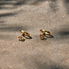 Gold Plated Etched Circle Stud Earrings